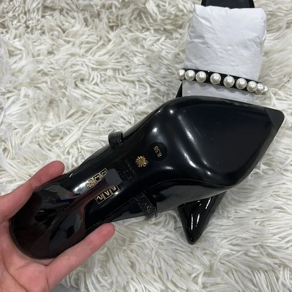 STUART WEITZMAN Leather Goldie Mules 100 - Picture 5 of 8